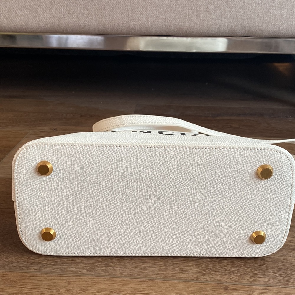BALENCIAGA • White Leather Small Ville Bag - Picture 14 of 16